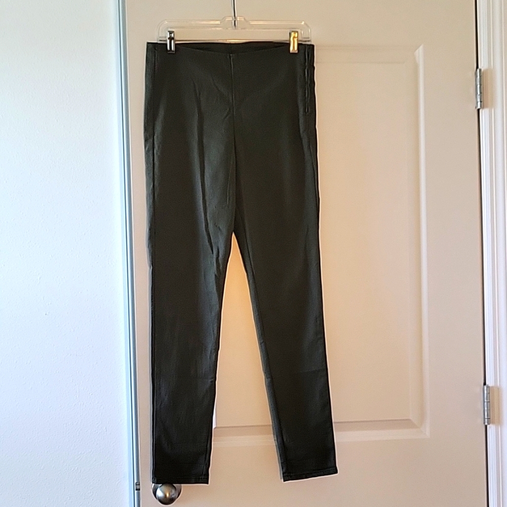 Divided by H&M side zip olive green cotton and polyester pants size 10